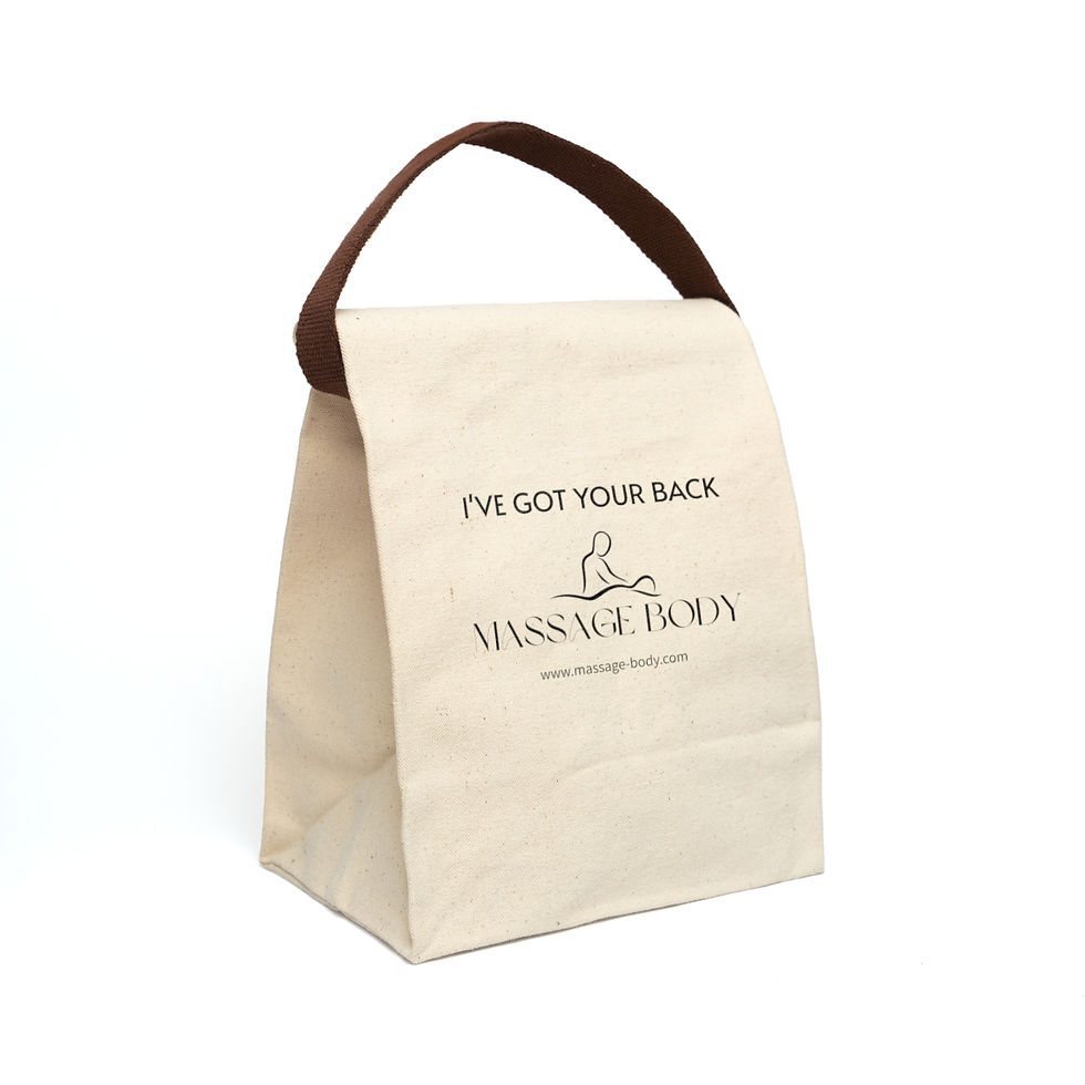 Massage Body Canvas Lunch Bag With Strap