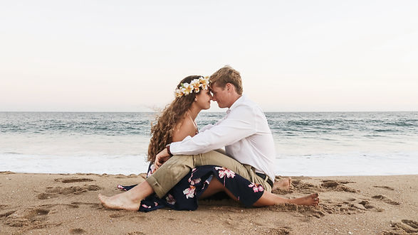 Pareja en la playa