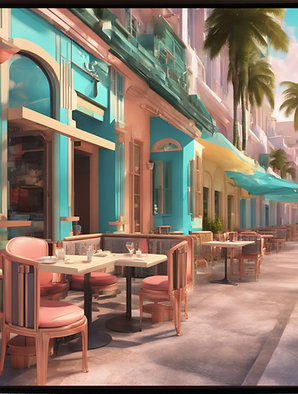 "OCEAN DRIVE" Framed