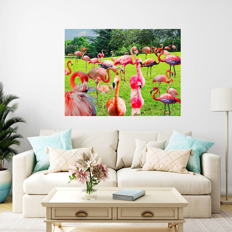 affordable Flamingo wall art home decor canvas art work