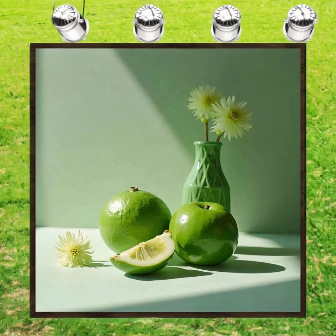 "STILL LIFE GREEN" Framed