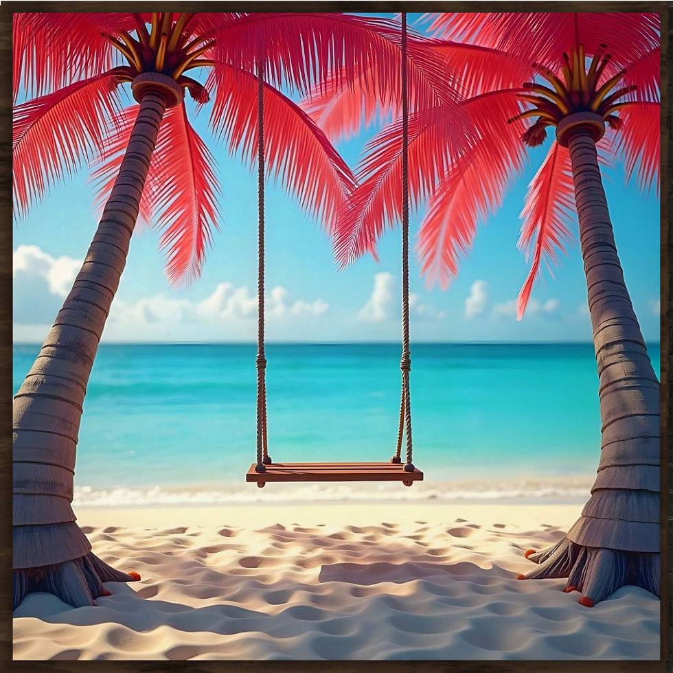"SWING BEACH" Framed