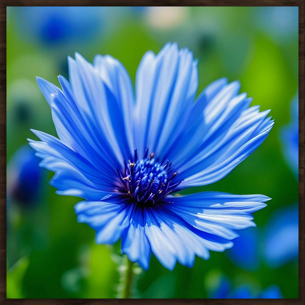 "BLUE CORNFLOWER" Framed