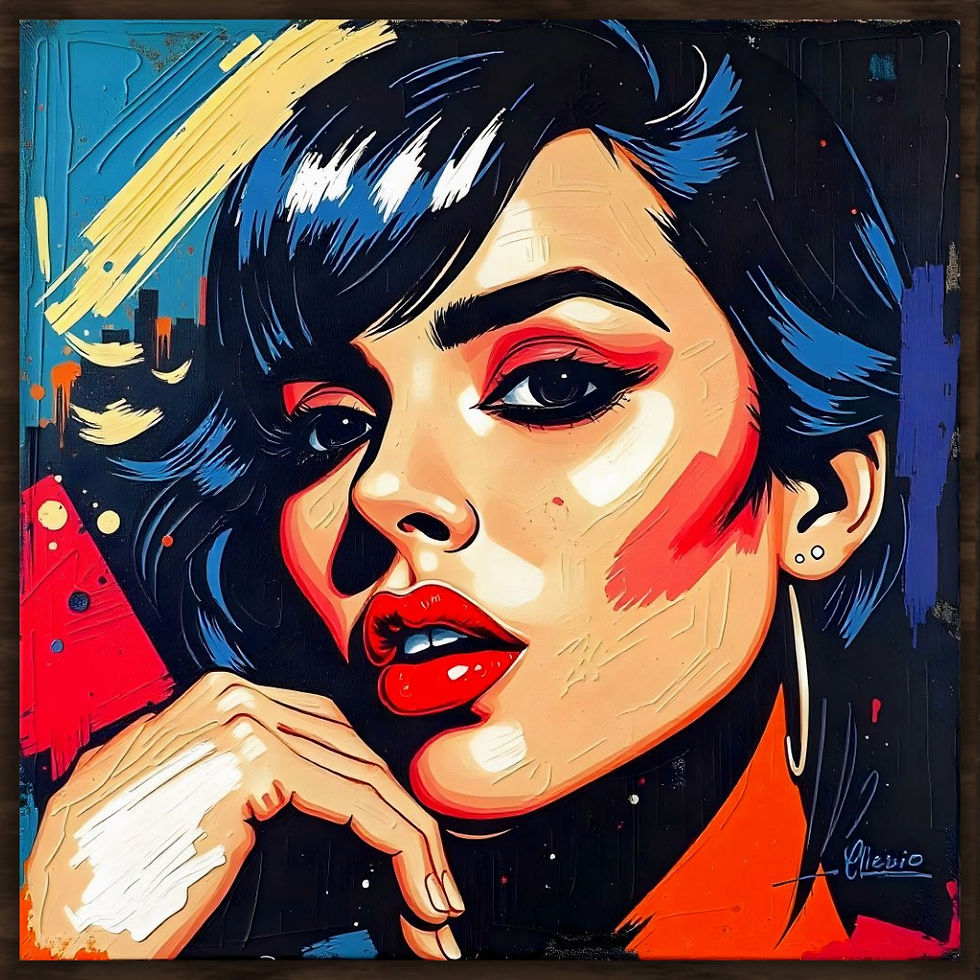 "POP ART PORTRAIT No 8" Framed