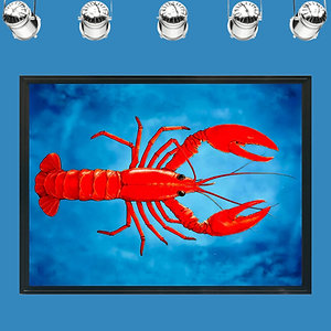 "LOBSTER No 2" Framed
