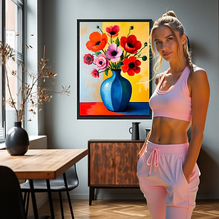 "VASE OF FLOWERS No 4" Framed