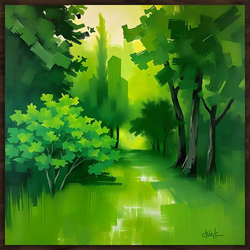 "GREEN CITY PARK" Framed