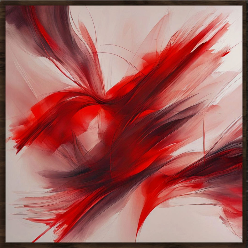 red wall art home decor canvas art work