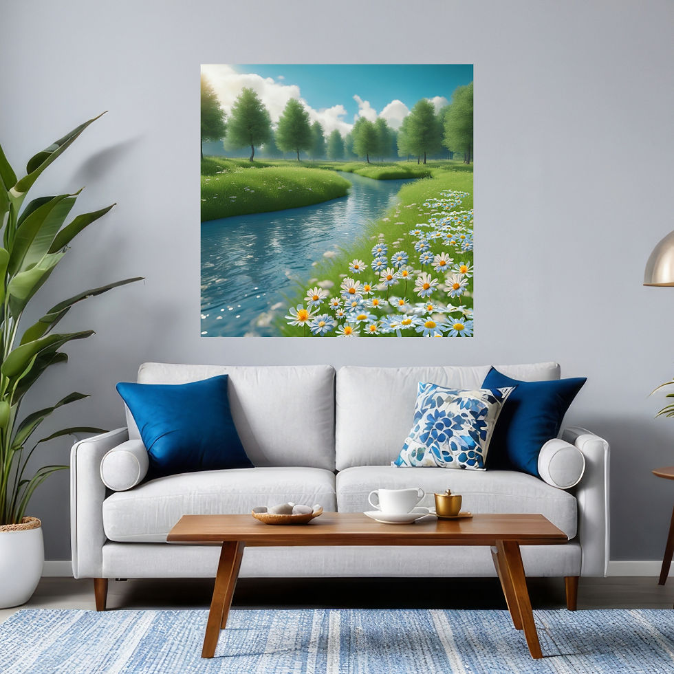 Thumbnail: "RIVER DAISIES" Framed