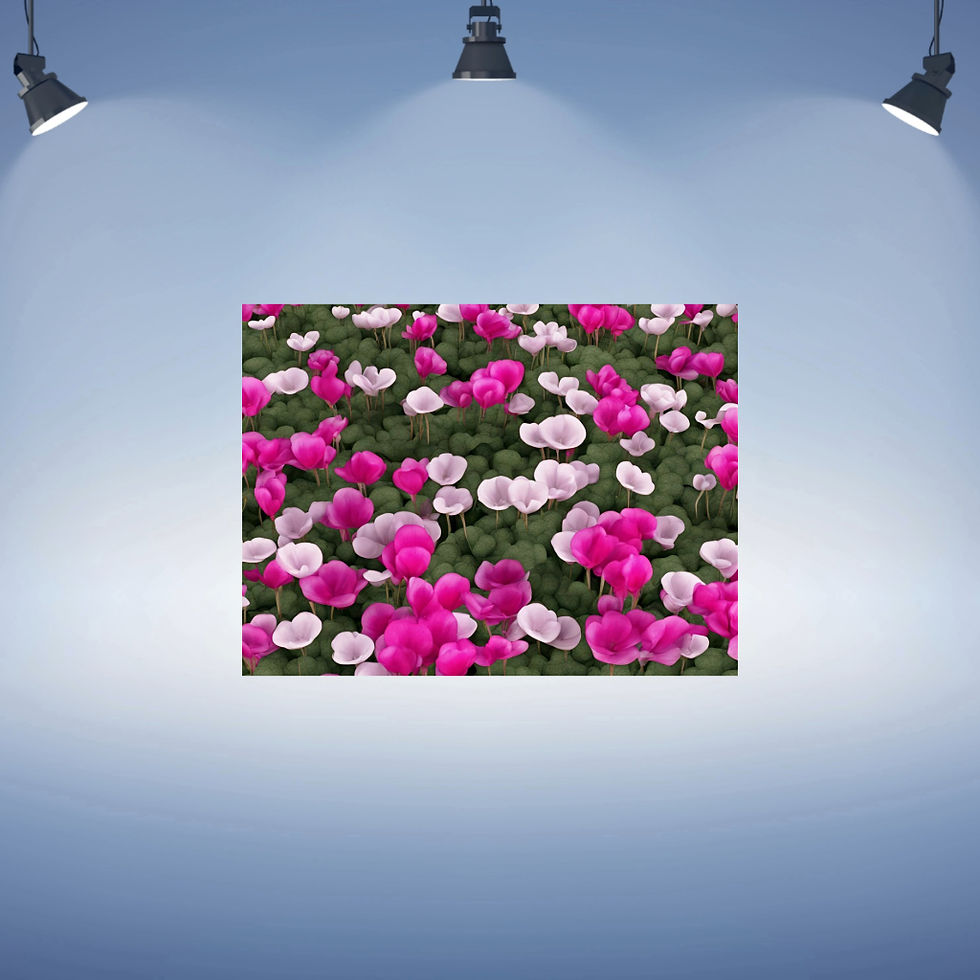 Thumbnail: Cyclamens wall art flower home decor canvas art work