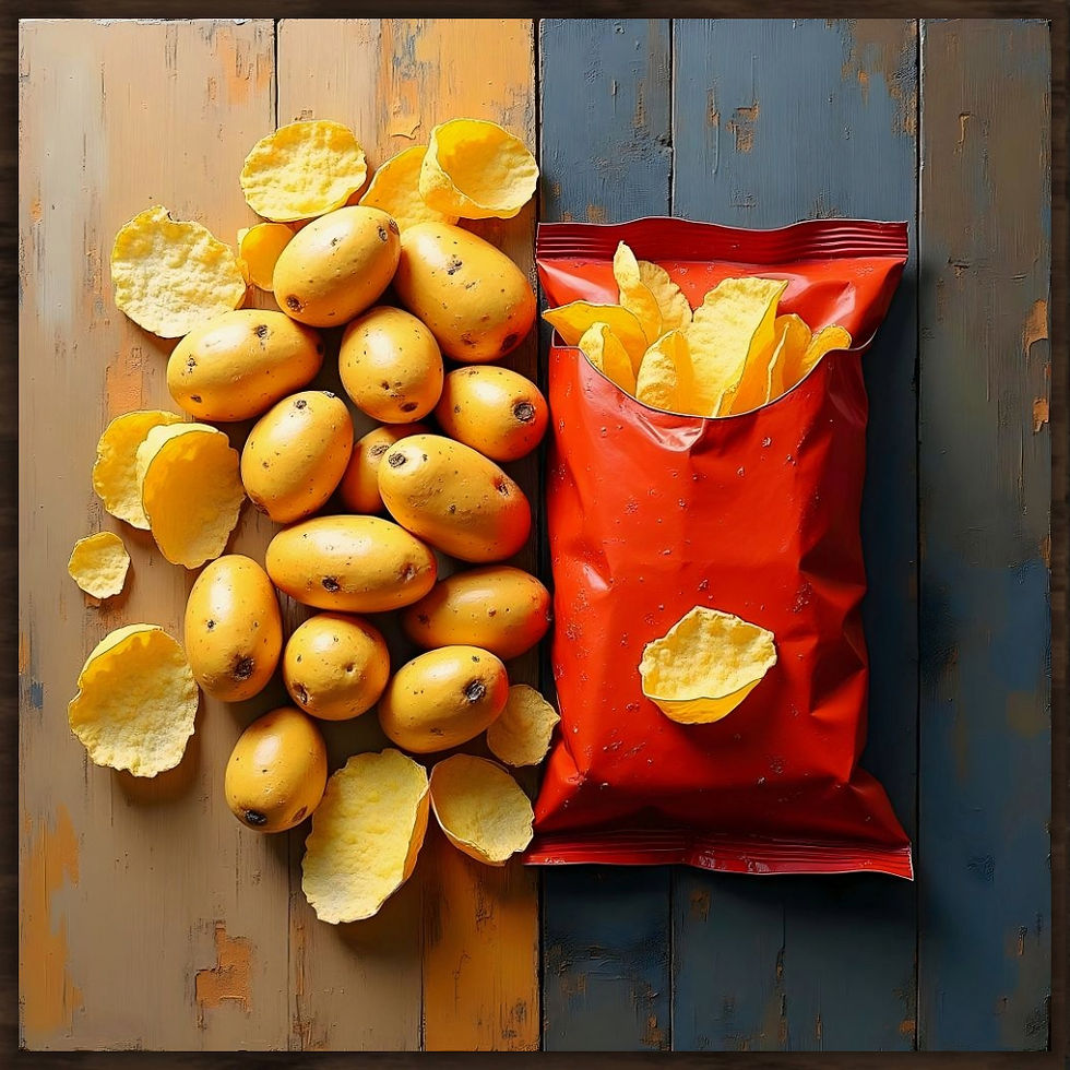 "STILL LIFE POTATOES" Framed