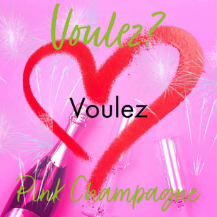 Voulez is desire as a state of mind, or a concrete object or situation. Showing a heart over champagne.