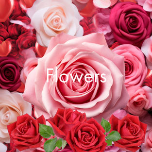 Bouquet of roses to represent flowers