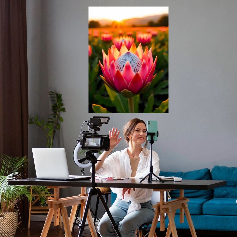 Thumbnail: "ABSTRACT KING PROTEA AT SUNSET" GW
