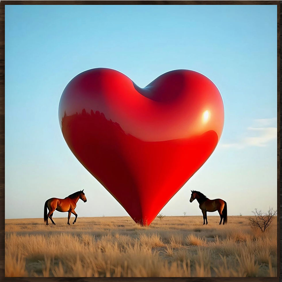 "LOVE HORSES" Framed