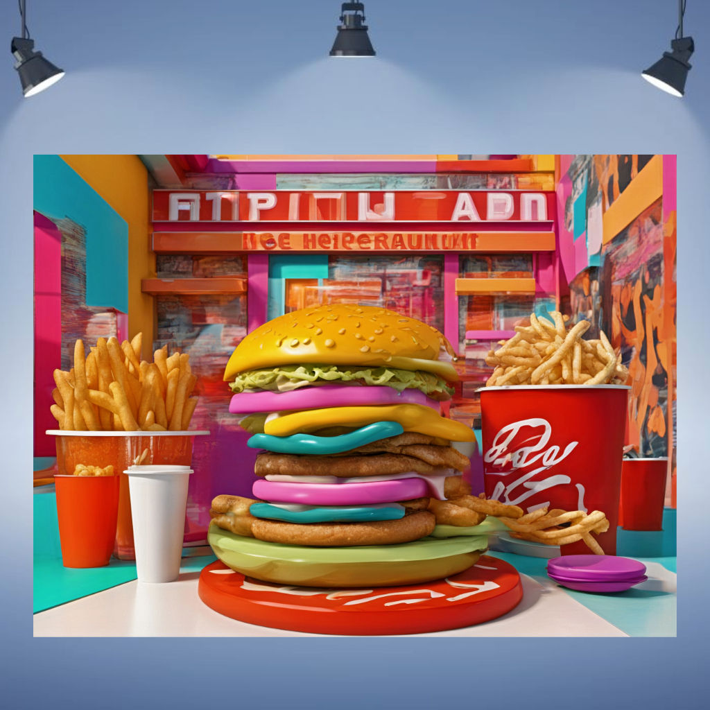 fast food affordable wall art home decor canvas art work