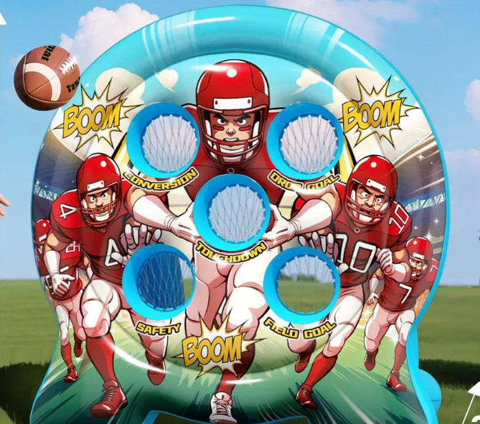 6ft inflatable Target Toss Game with Inflatable Stomp & Pass Football