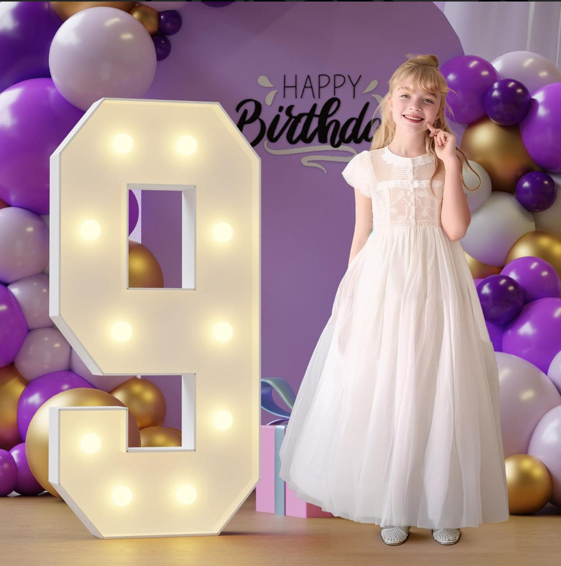 4ft Marquee Light up number 9