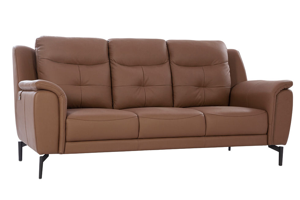 Thumbnail: Home Zone Bombay Leather Sofa - 3 Seater