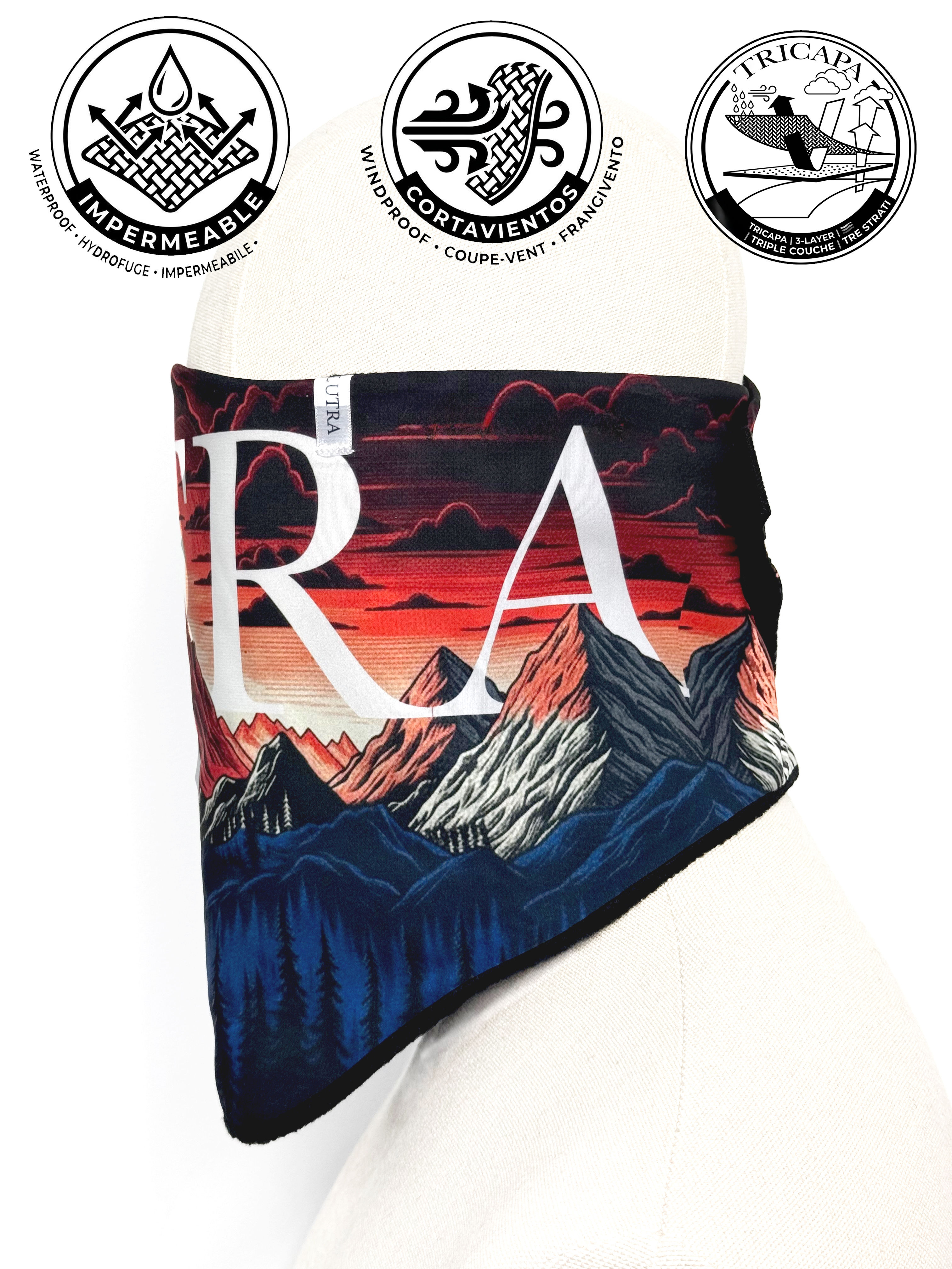 Scaldacollo LUTRA dal Design Esclusivo – Montagna al Tramonto