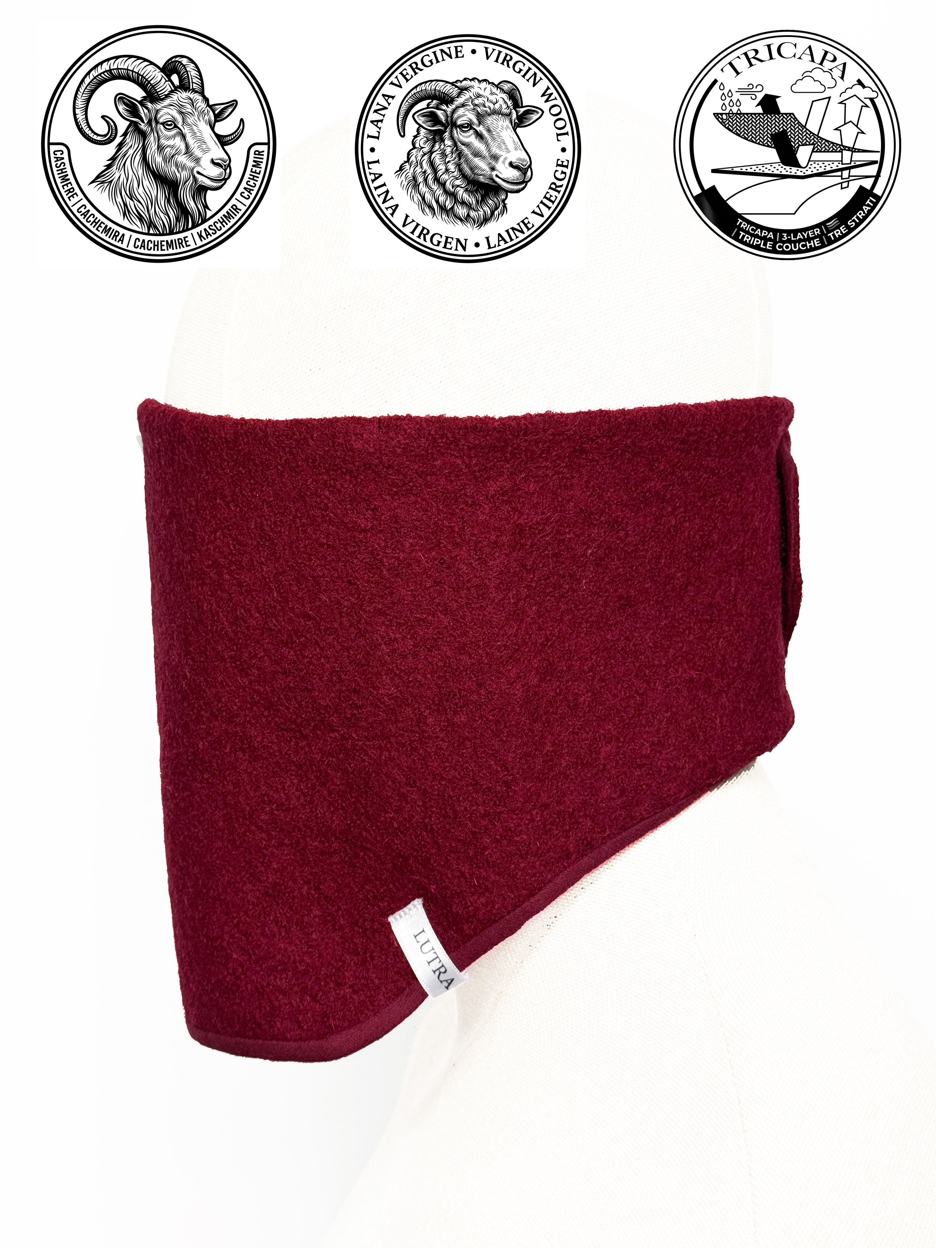 Scaldacollo 100% in Lana Merino Rossa