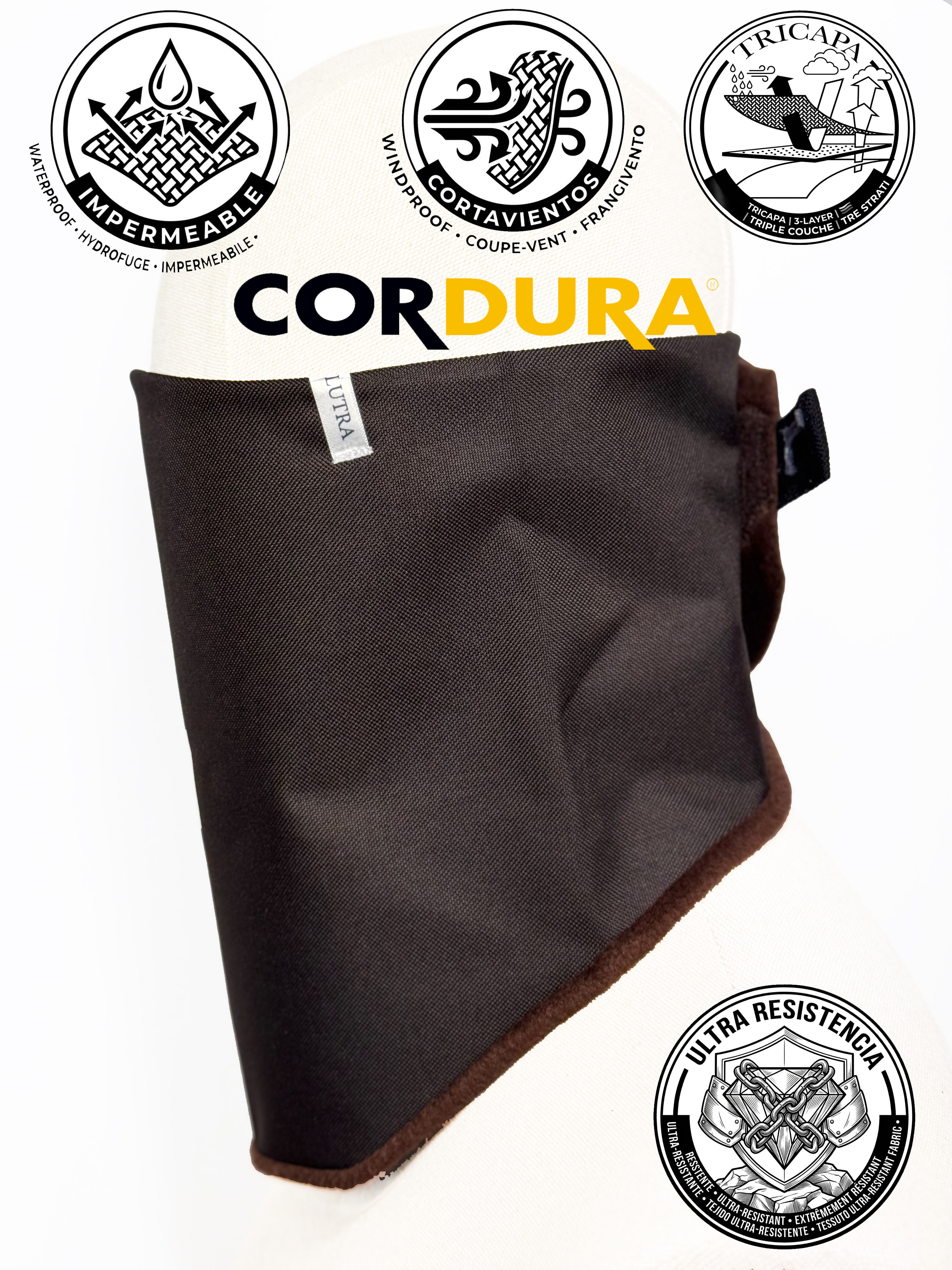 Scaldacollo da Moto in Cordura® Marrone Cioccolato