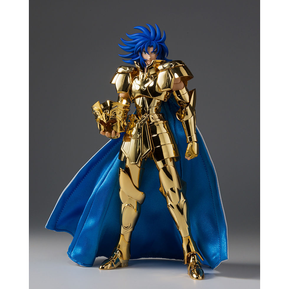 Image from the Bandai Premium website showcasing a 24K gold-plated Saint Seiya figure sold on Bandai's online store in 2021 for S$315 - now only available second-hand, often for S$ 600+.