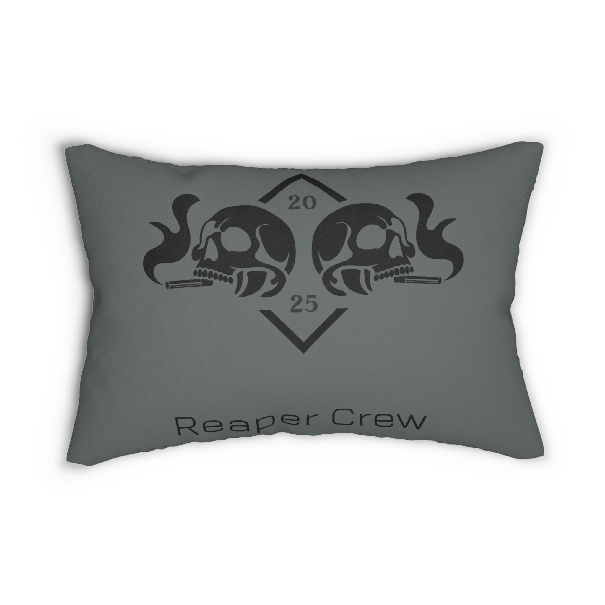 Reaper Crew Lumbar Pillow in Grey