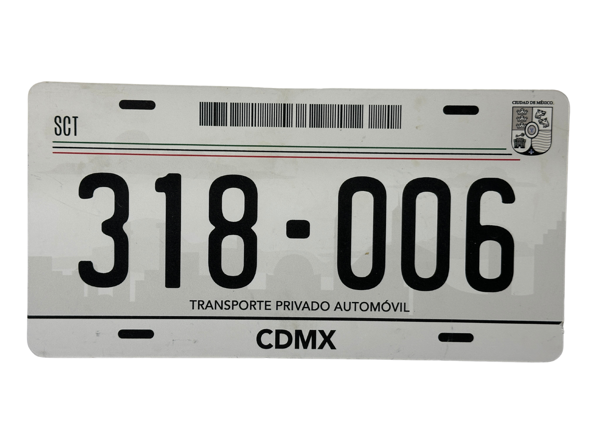 Placa CDMX 318-006
