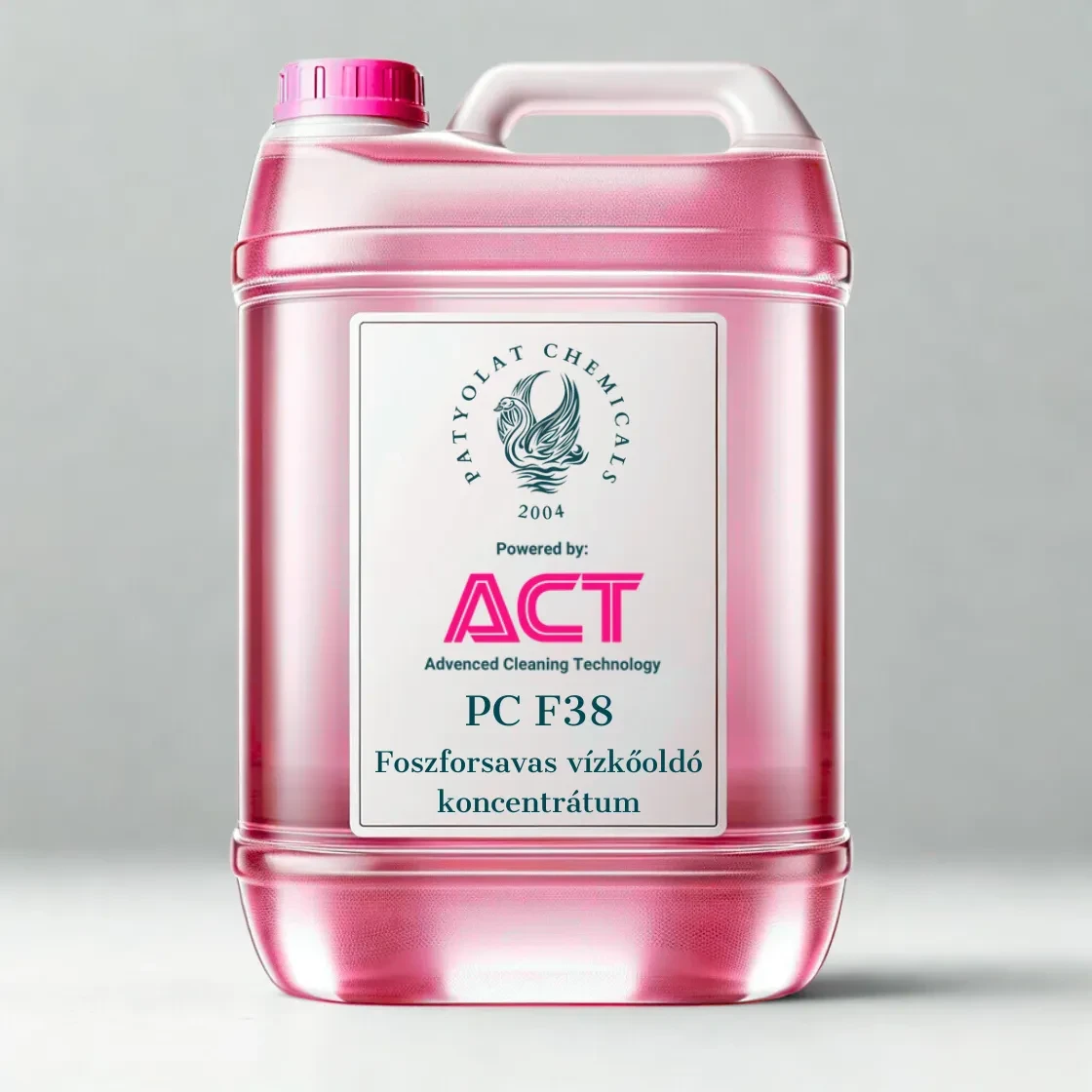 Patyolat Chemicals ACT F38 foszforsavas vízkőoldó koncentrátum 5 literes ballonban