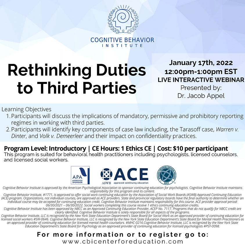 Rethinking Duties to Third Parties