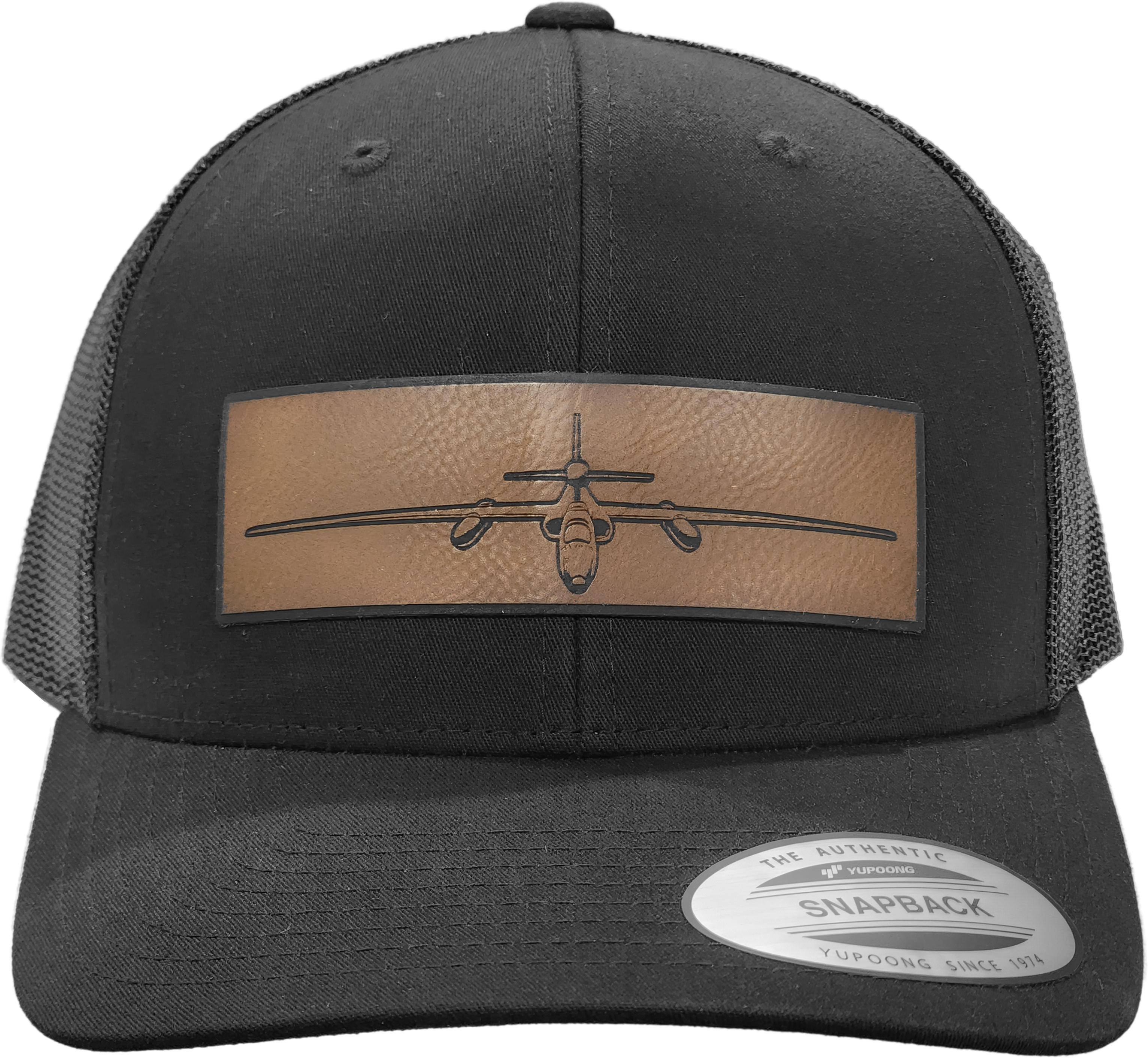 U-2 Profile View, Classic Trucker, Black Snapback