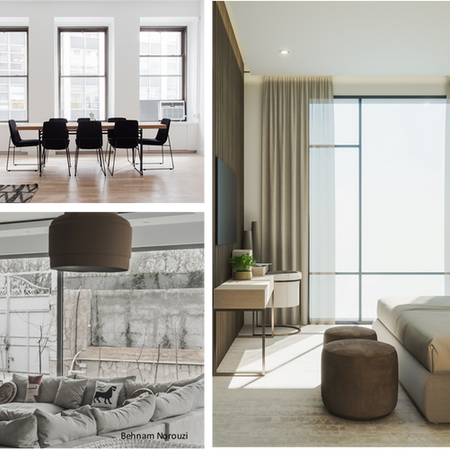 colored window frames - views become a picture