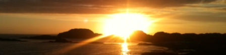 Sunset in Iona for Mark Stone's story