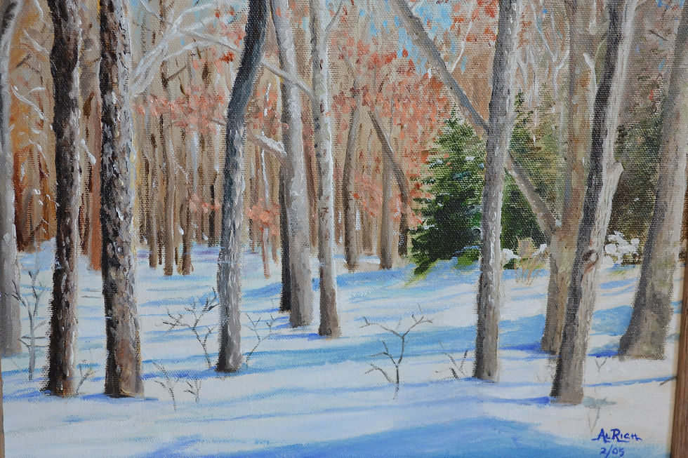 Winter's Woods 11x14 Oil on canvas.JPG