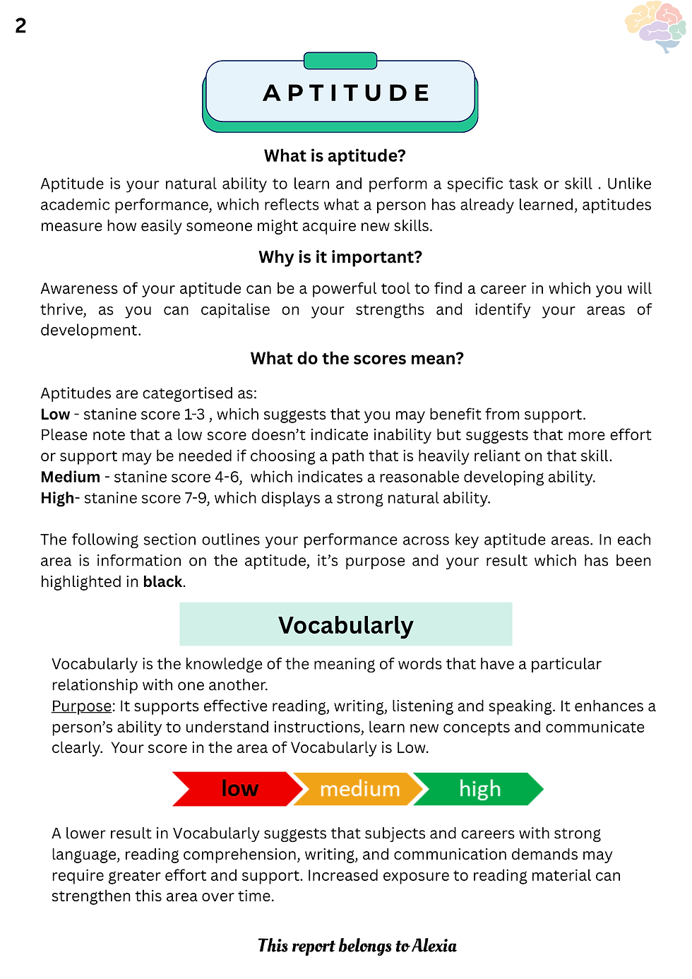 Aptitude section