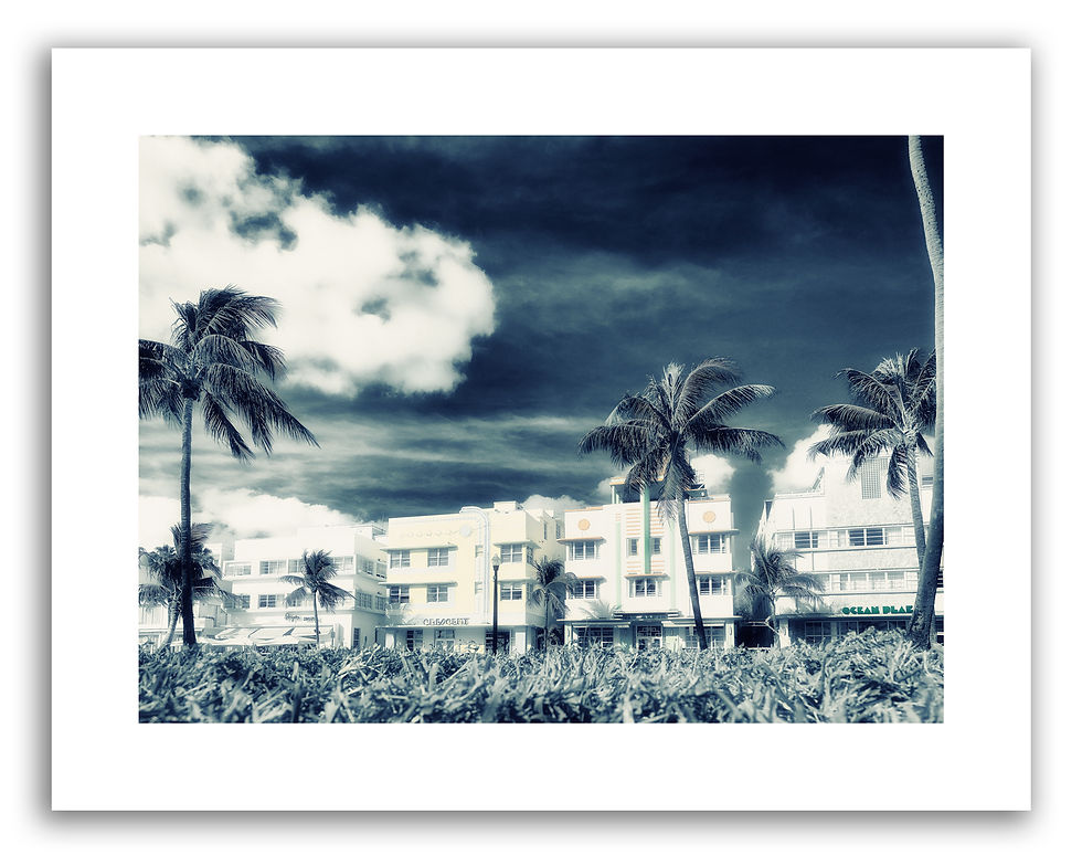 "OCEAN DRIVE", Tirage en Edition Limitée Numérotée, 4 formats disponibles.