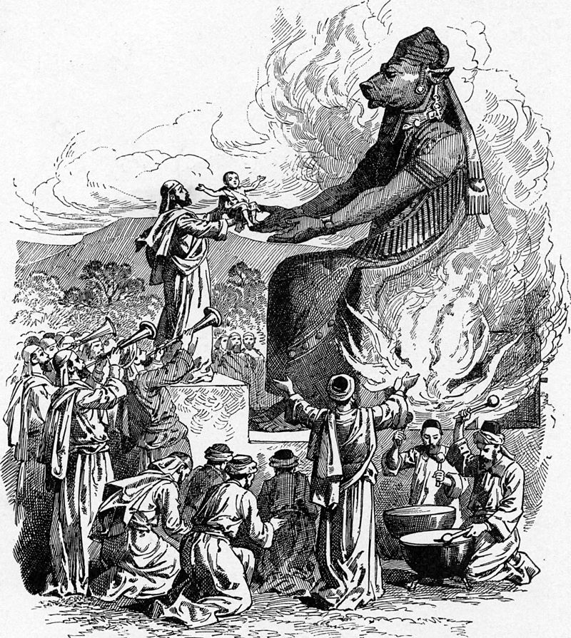 Illustration Of An Offering To Molech
