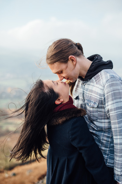 Curbar Edge Engagement Photos