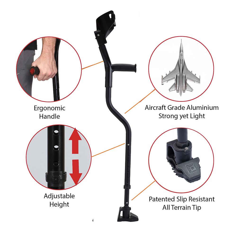 High strength crutches, unbreakable, anti rust, aluminium