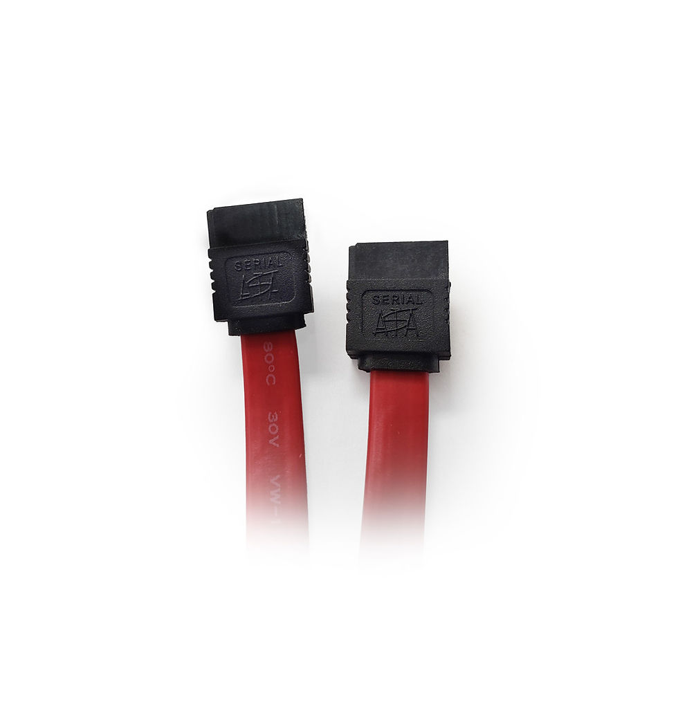 SATA III Red Flat Cable with Locking Latch Connector | Dynatron