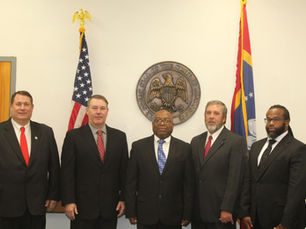 Michael Lott - District 1,  Chad Bridges - District 2, Jeff Johnson - District 3, Darrell Robinson - District 4, Chad Gray - District 5