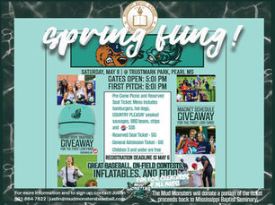 Mud Monsters to donate a portion of ticket proceeds to MS Baptist Seminary