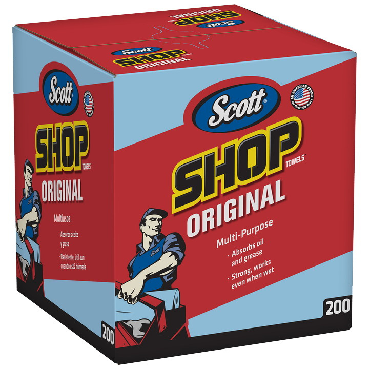Box of Scott brand original shop towels