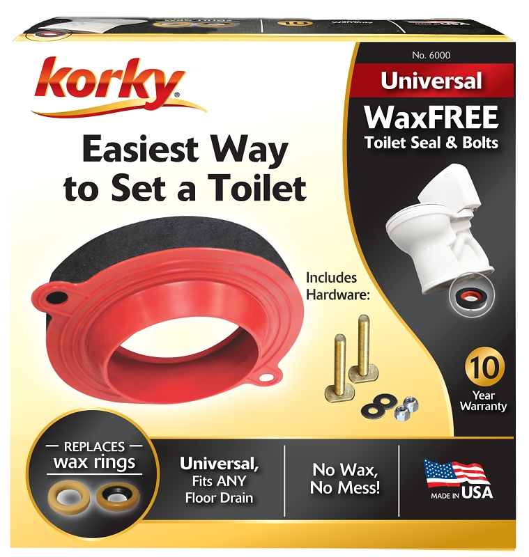 Universal toilet seat wax ring by the brand Korky