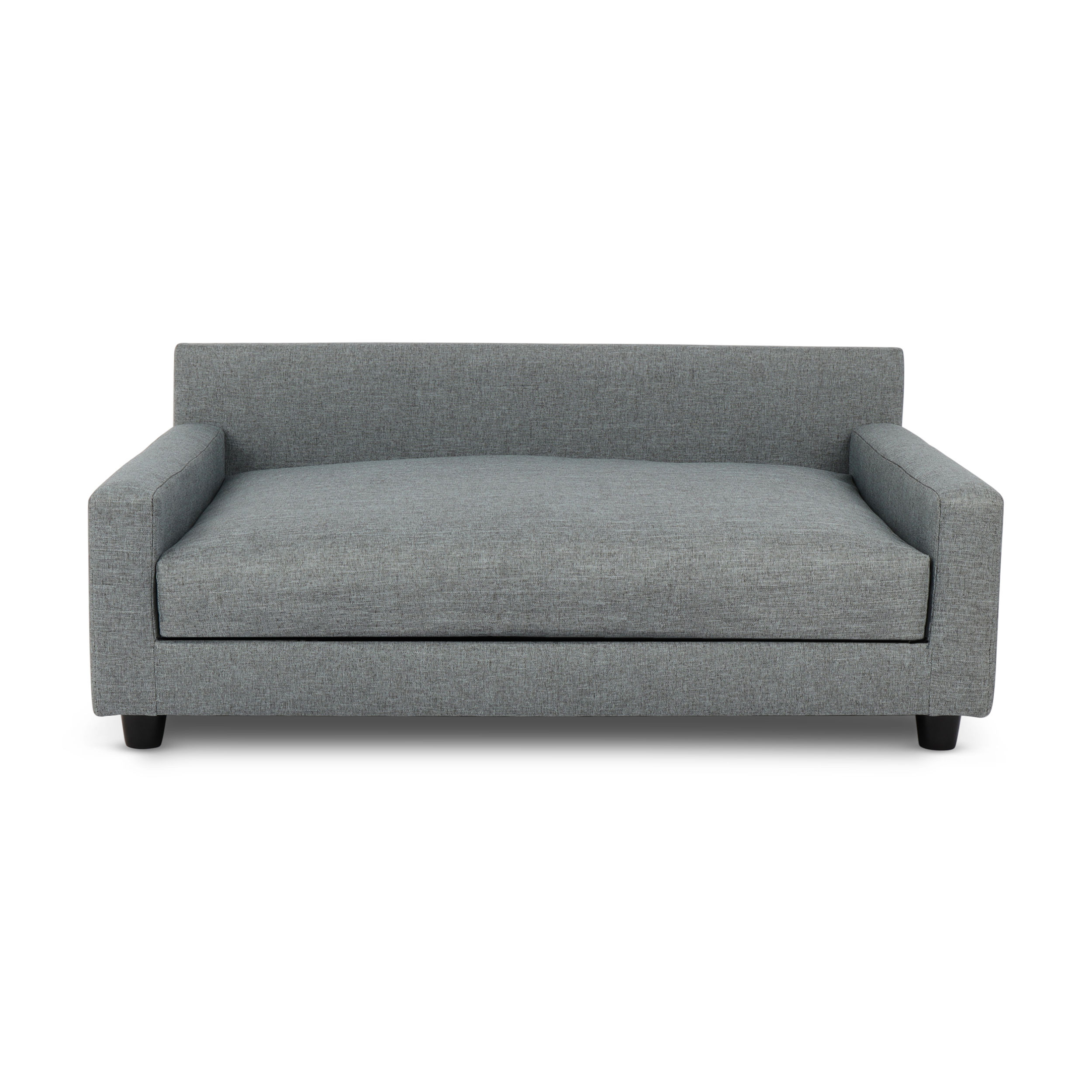 METRO True Orthopedic Dog Couch Bed in Metal front view