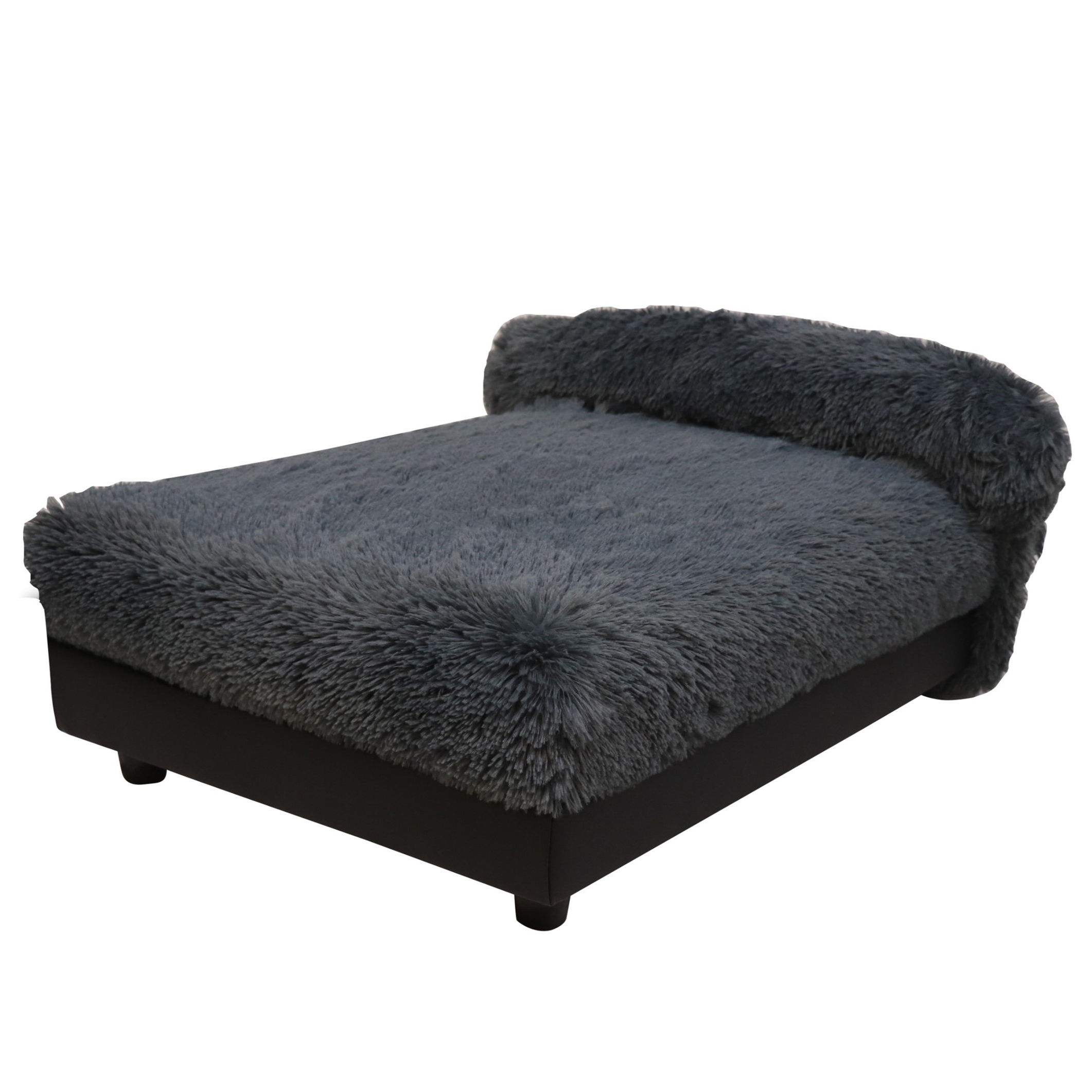Milo Orthopedic Elevated Raised Pet Bed for Dogs in gray Side view