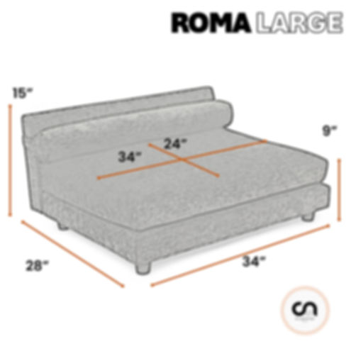 ROMA True Orthopedic Elevated Raised Dog Beds Dimensions Large