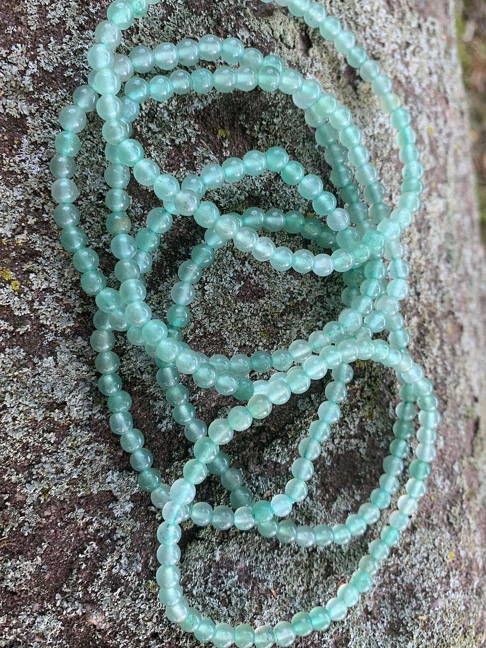 Thumbnail: Natural Aventurine 4 mm 7.5'' Crystal Healing Stretch Bracelet