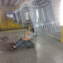 powder coating trash cans